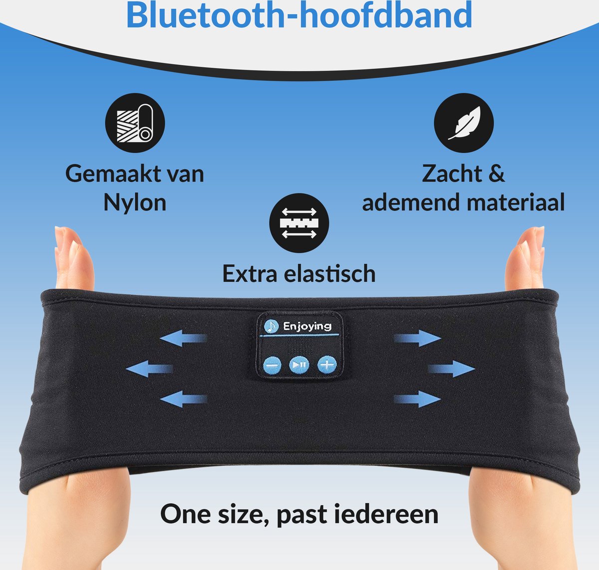 Slaapmasker Bluetooth Zwart