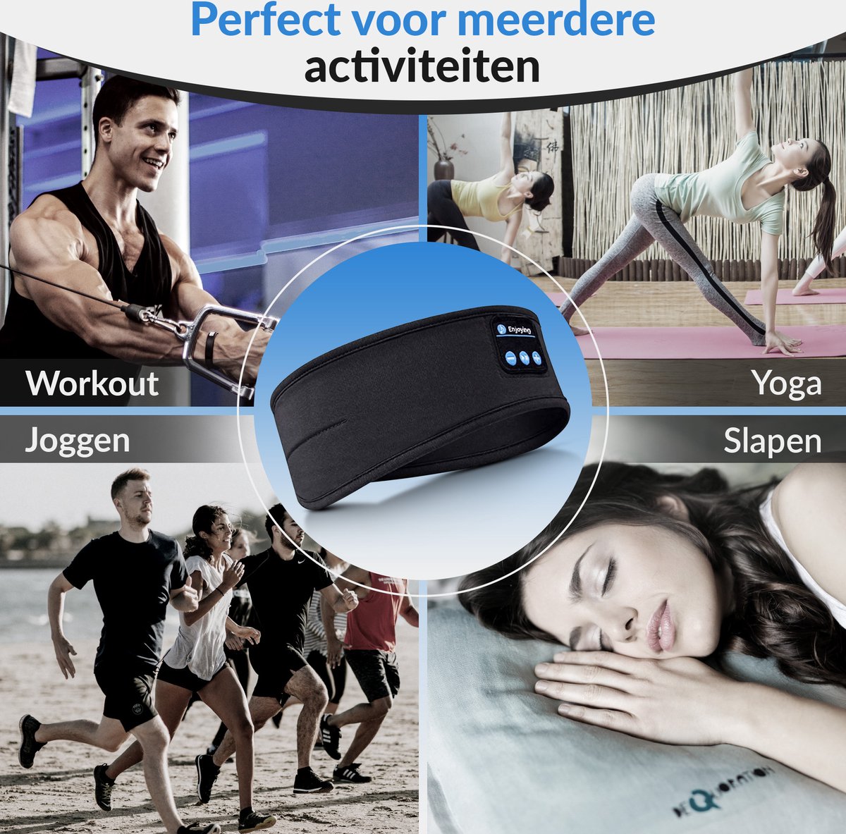 Slaapmasker Bluetooth Zwart