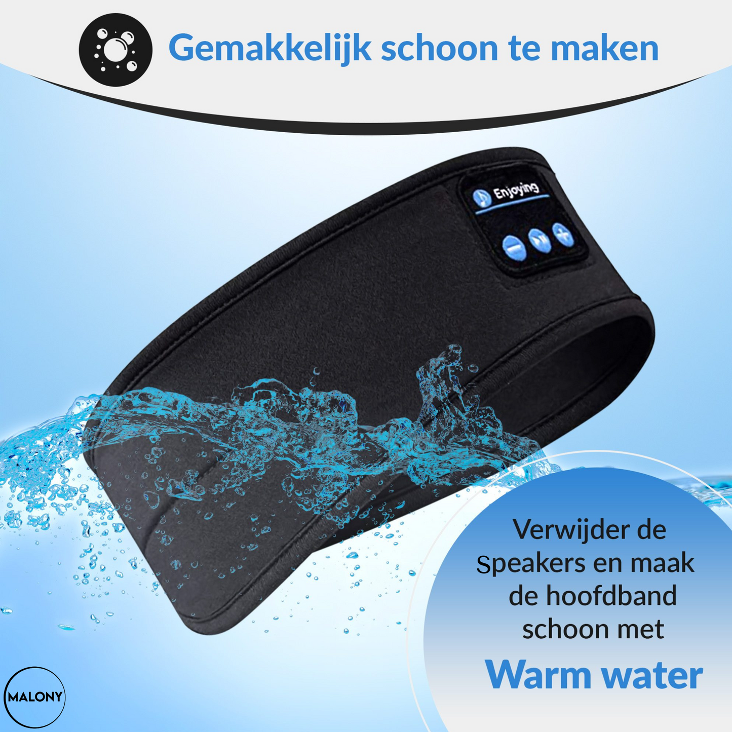 Slaapmasker Bluetooth Zwart