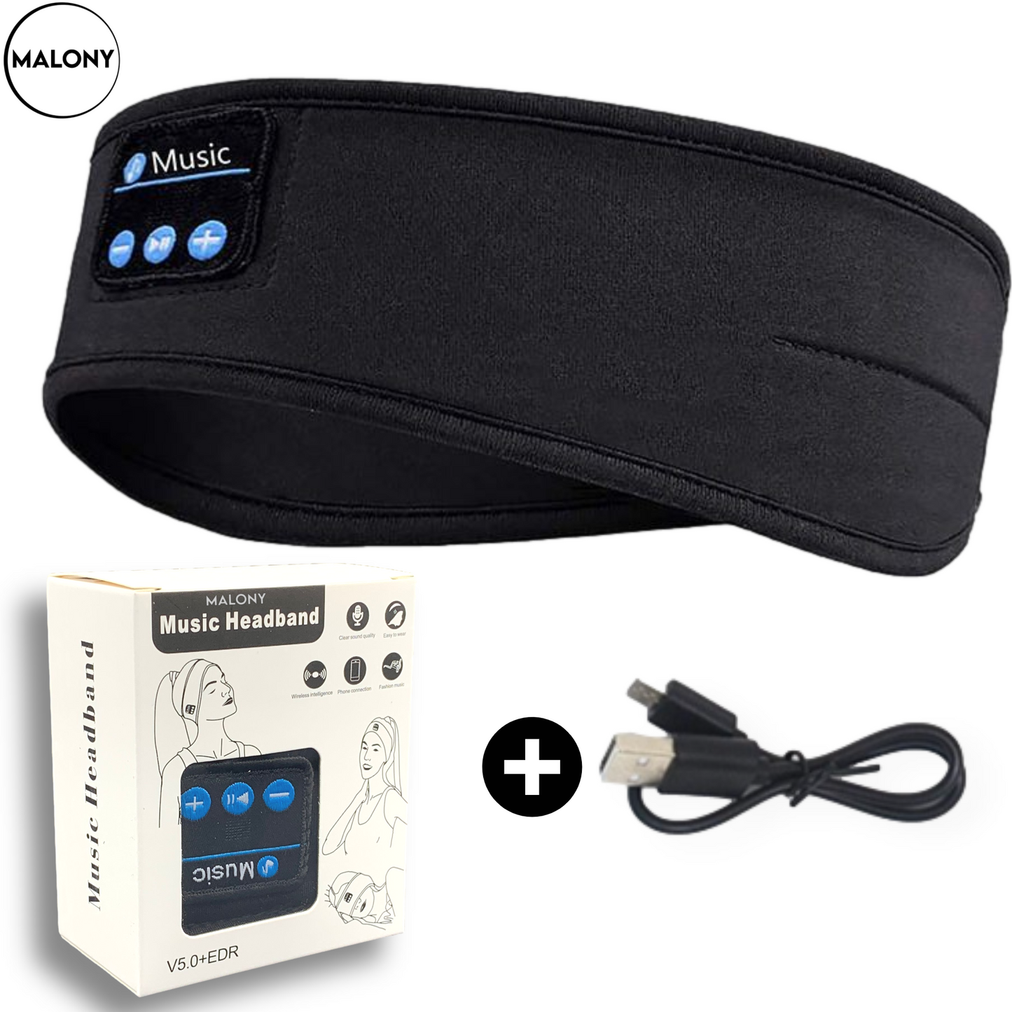 Slaapmasker Bluetooth Zwart