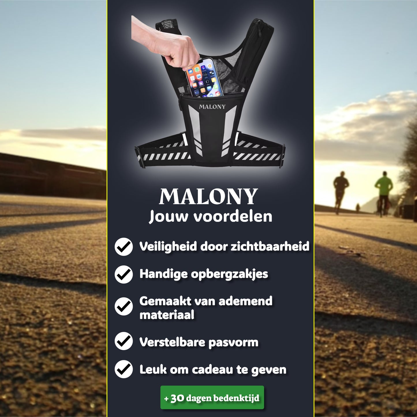 Malony Reflecterend Hardloopvest