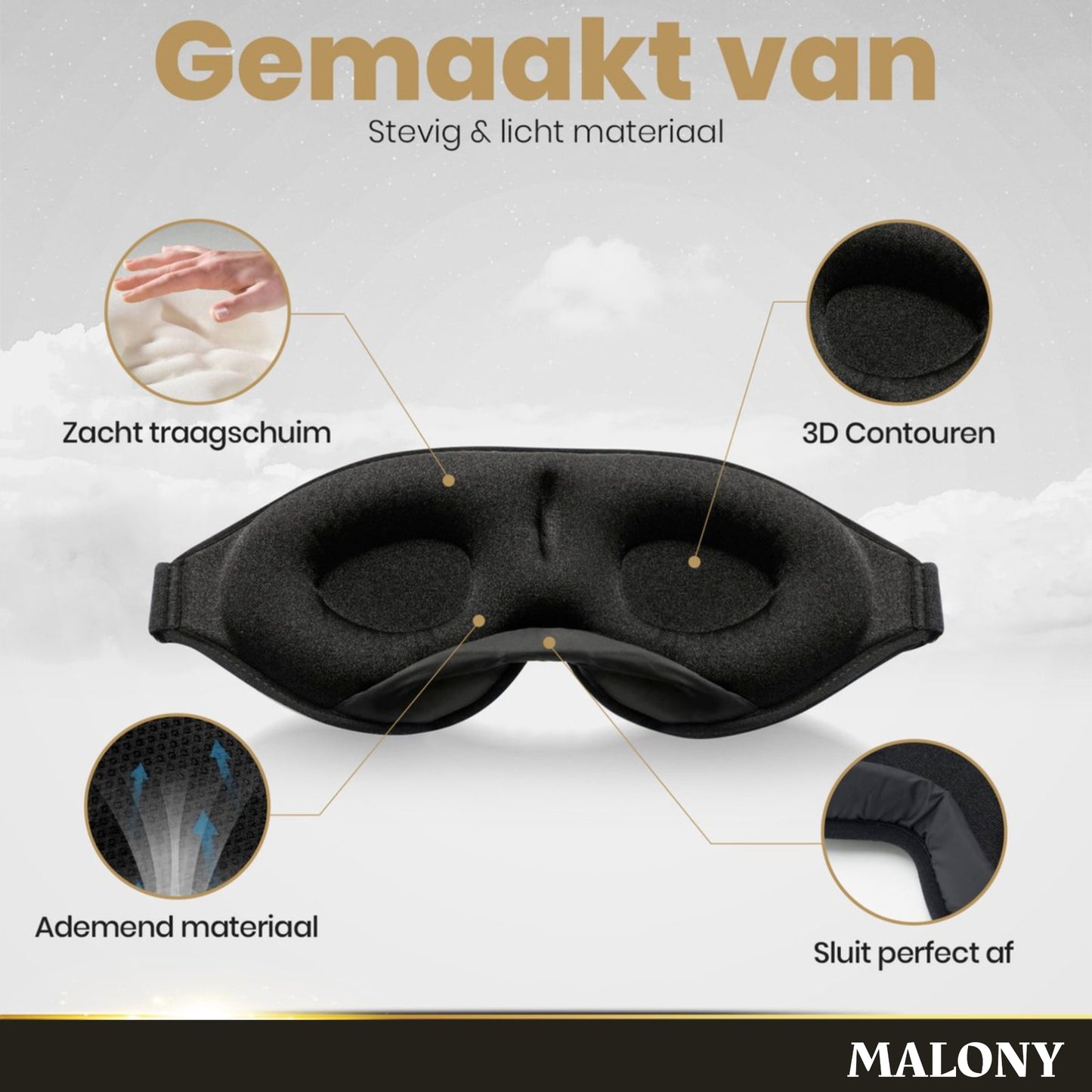 Malony Luxe Slaapmasker