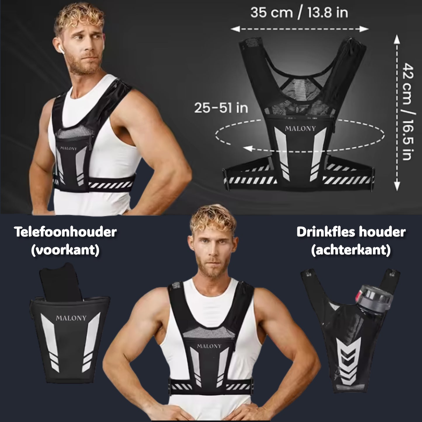 Malony Reflecterend Hardloopvest