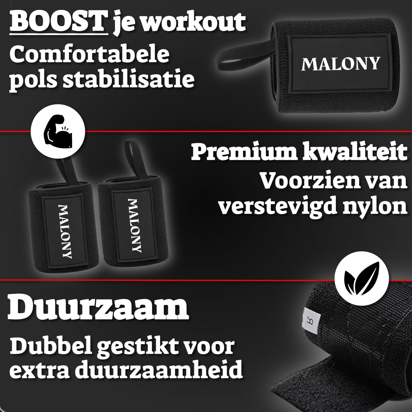 Malony 2 Stuks Wrist Wraps
