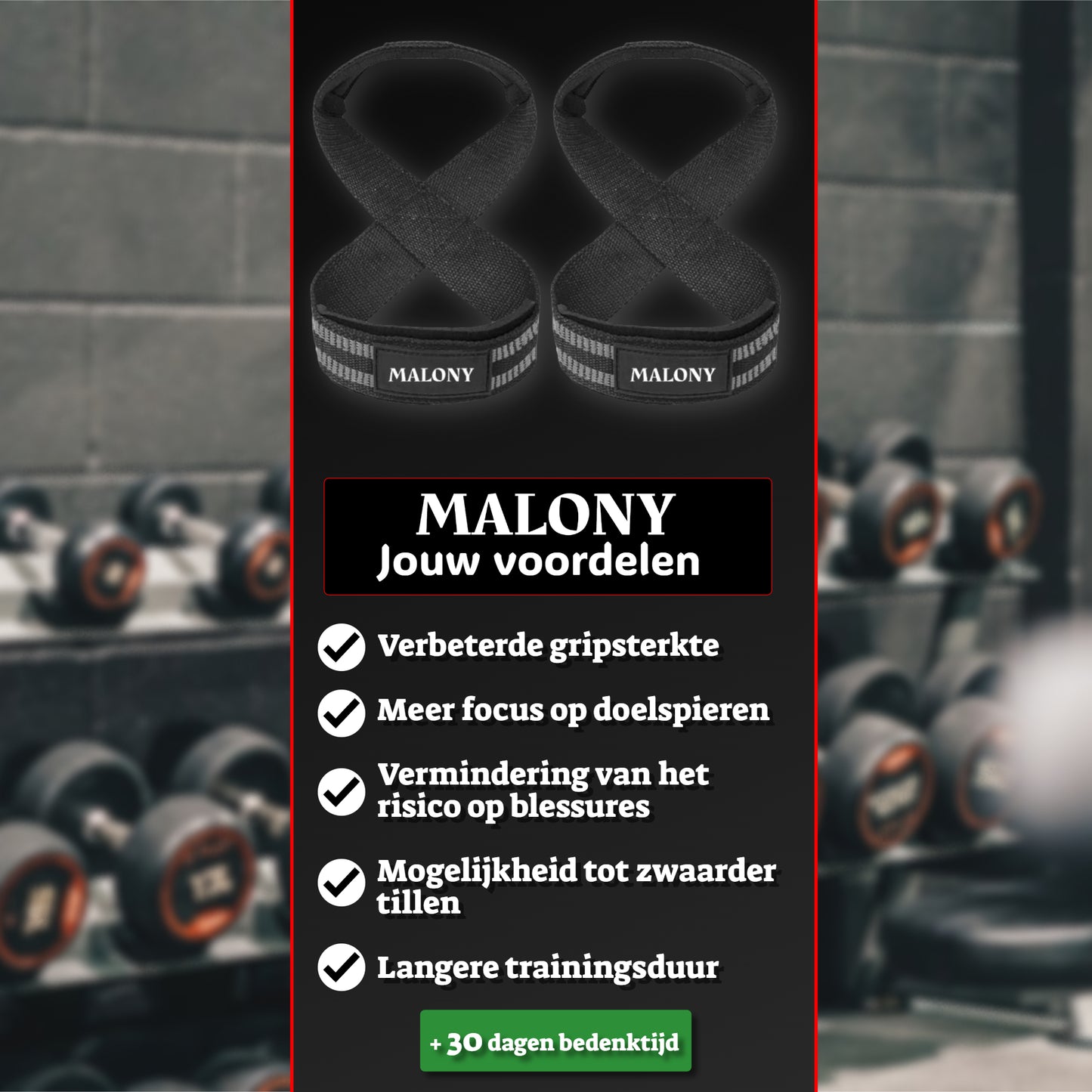 Malony Pro Figure 8 Lifting Straps