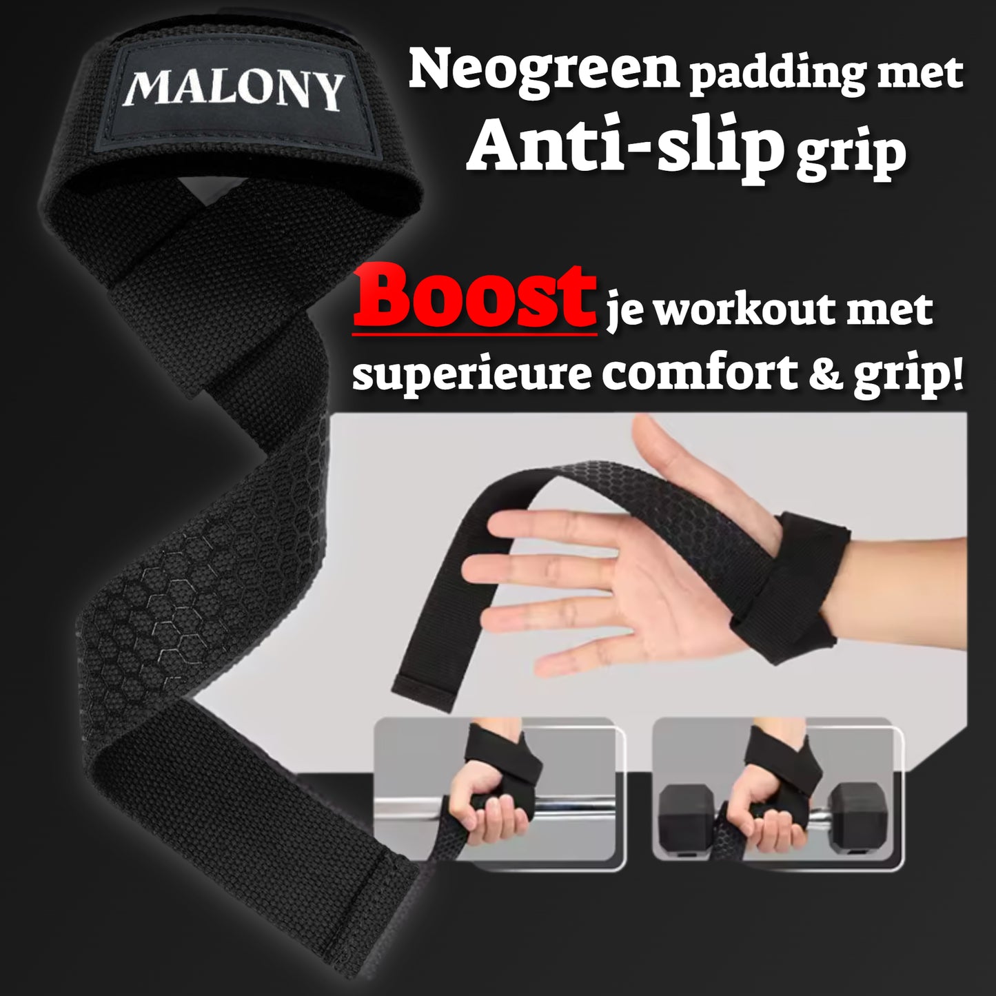 Malony 2 Stuks Lifting Straps