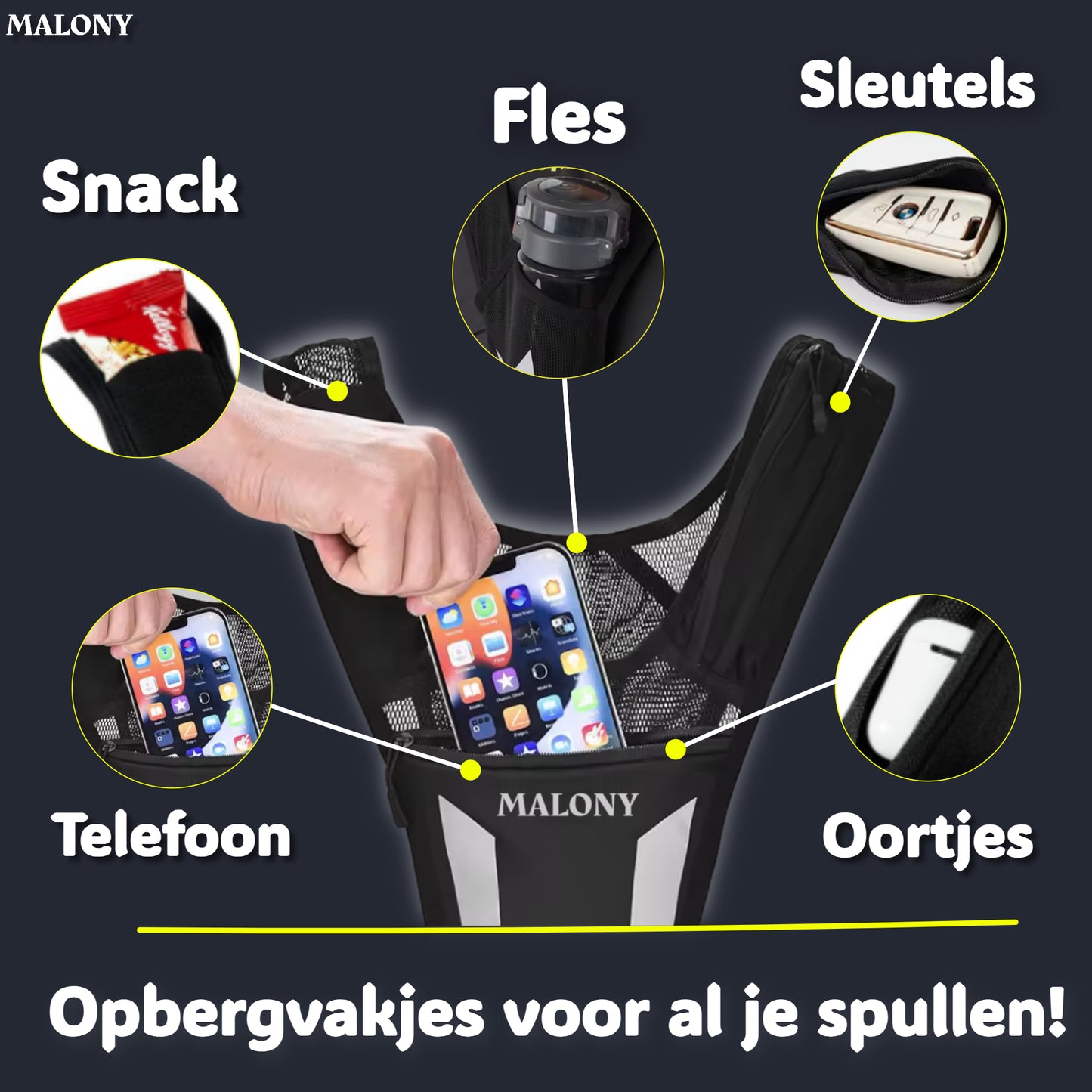 Malony Reflecterend Hardloopvest