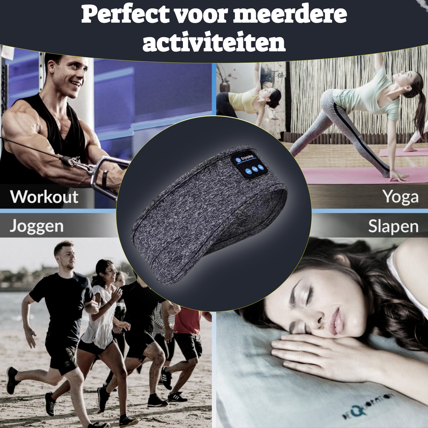 Malony Slaapmasker Bluetooth Grijs