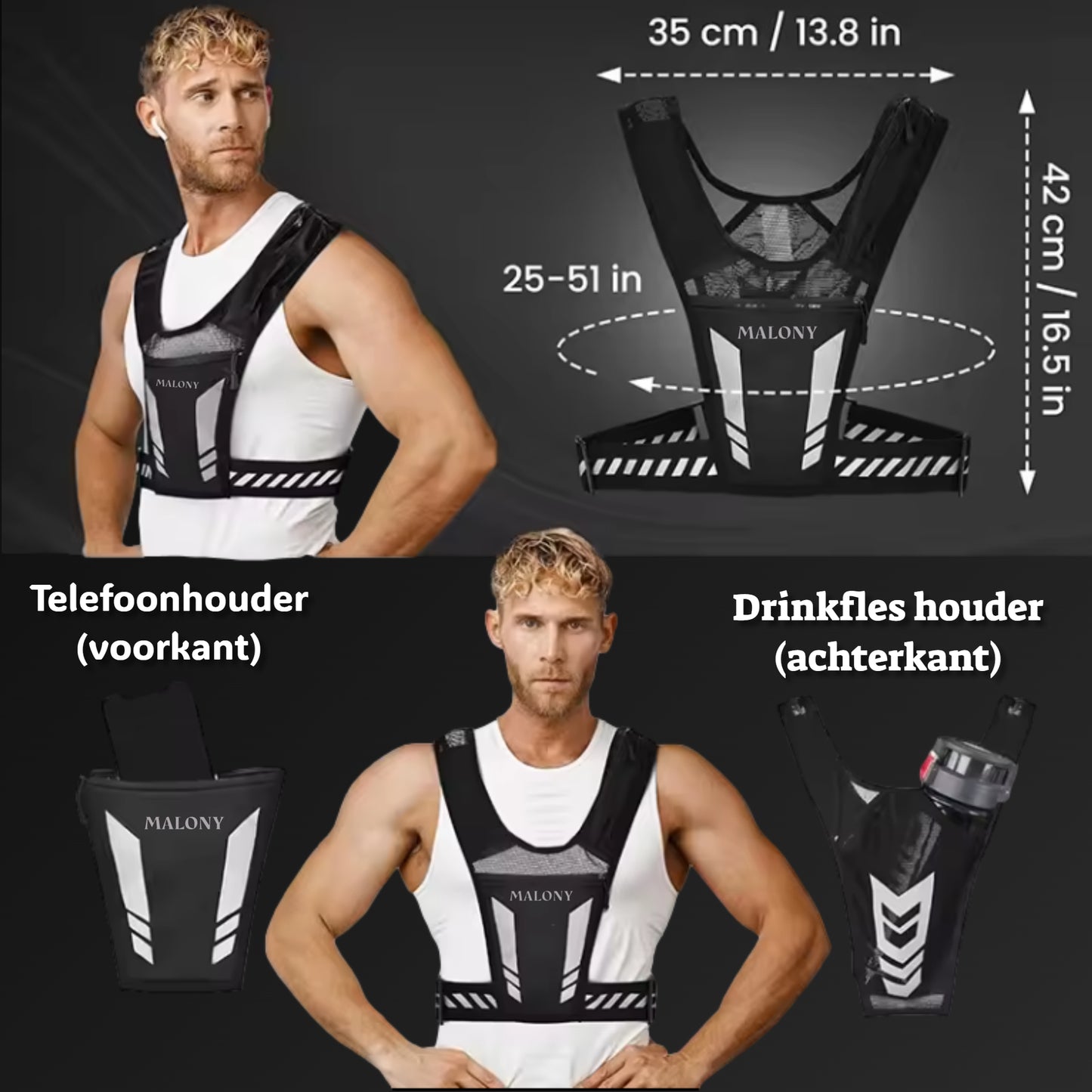 Malony Reflecterend Hardloopvest