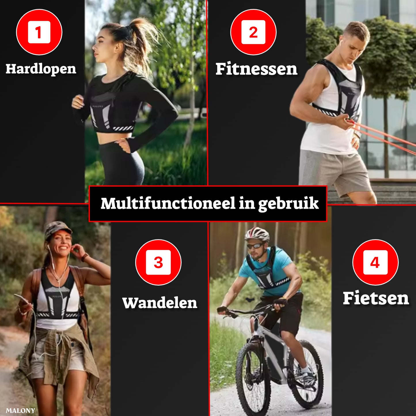 Malony Reflecterend Hardloopvest