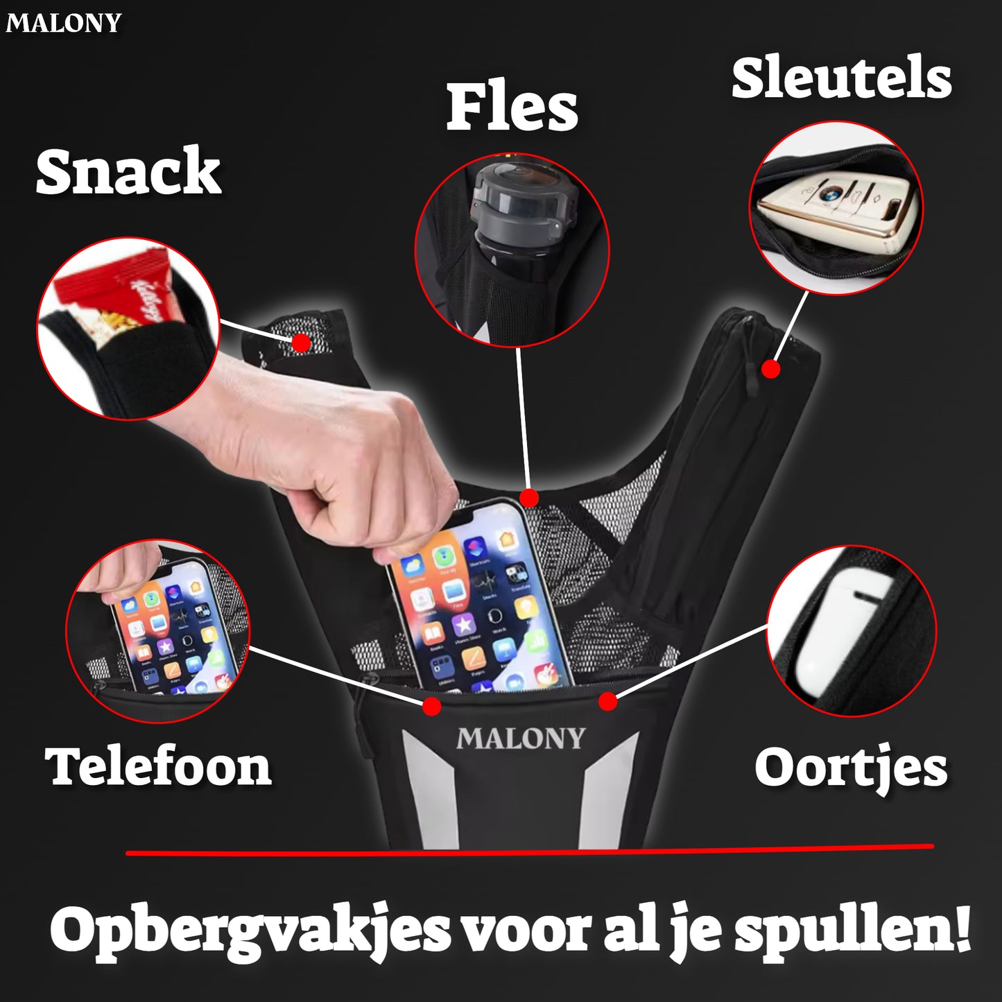 Malony Reflecterend Hardloopvest