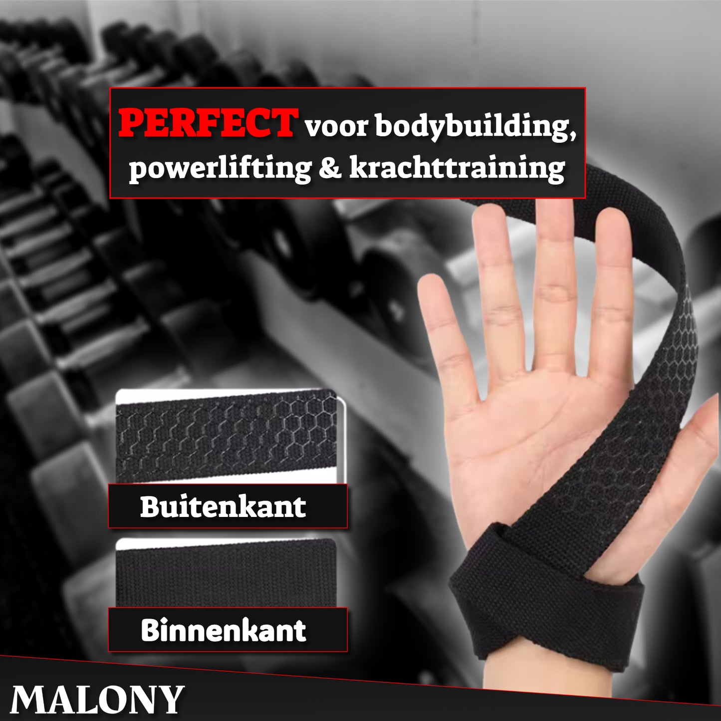 Malony 2 Stuks Lifting Straps