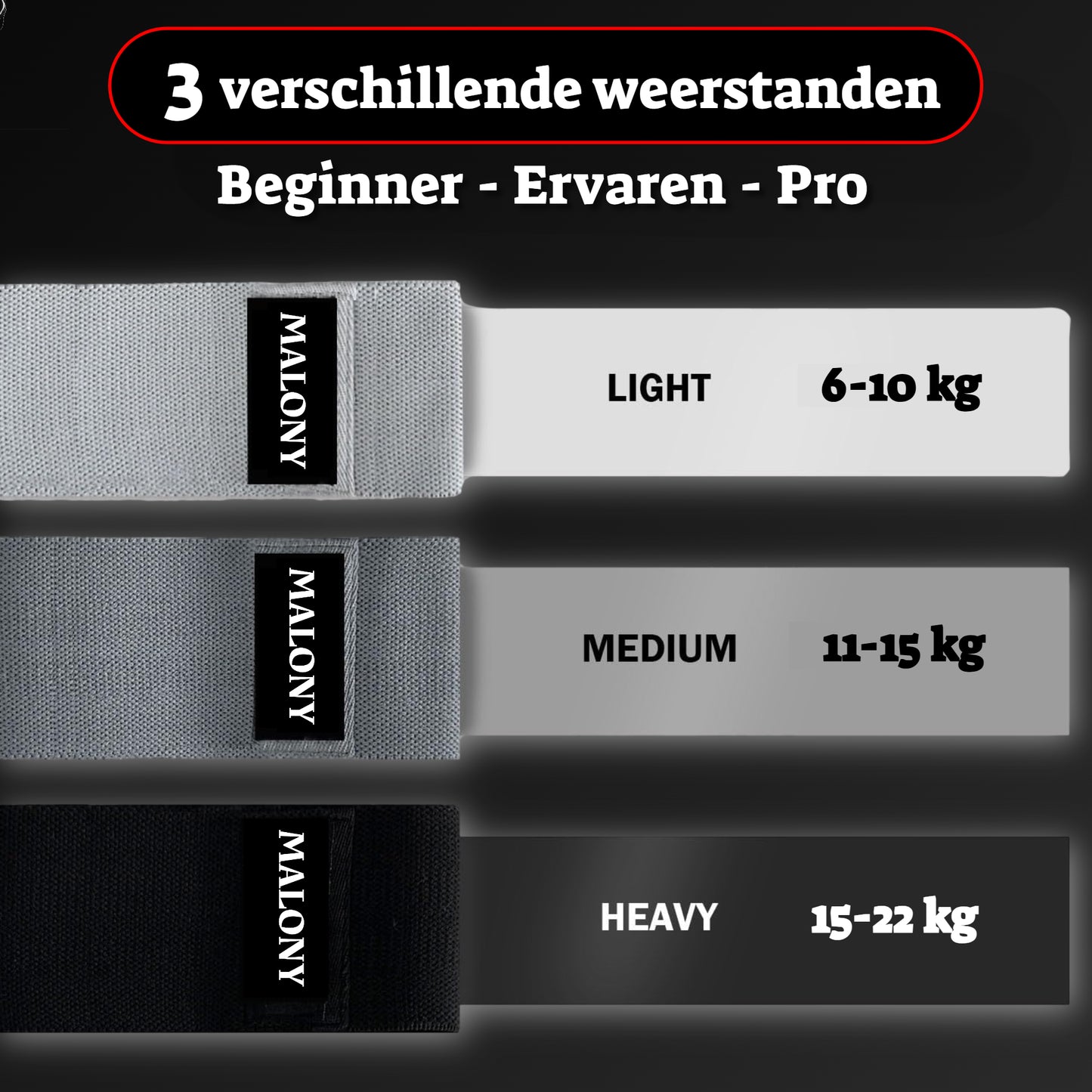 Malony Weerstandsbanden Set