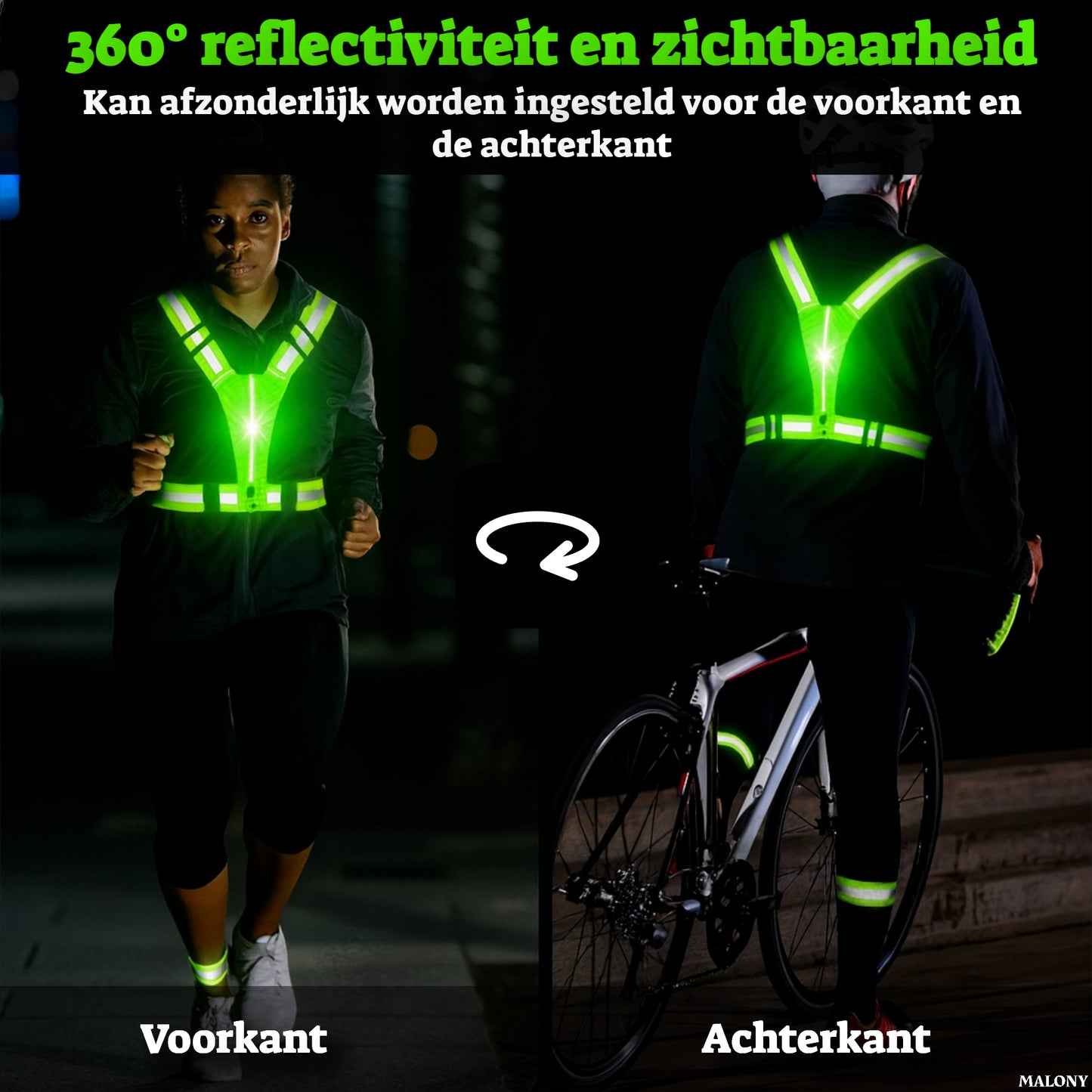 Malony Hardloopvest met Verlichting