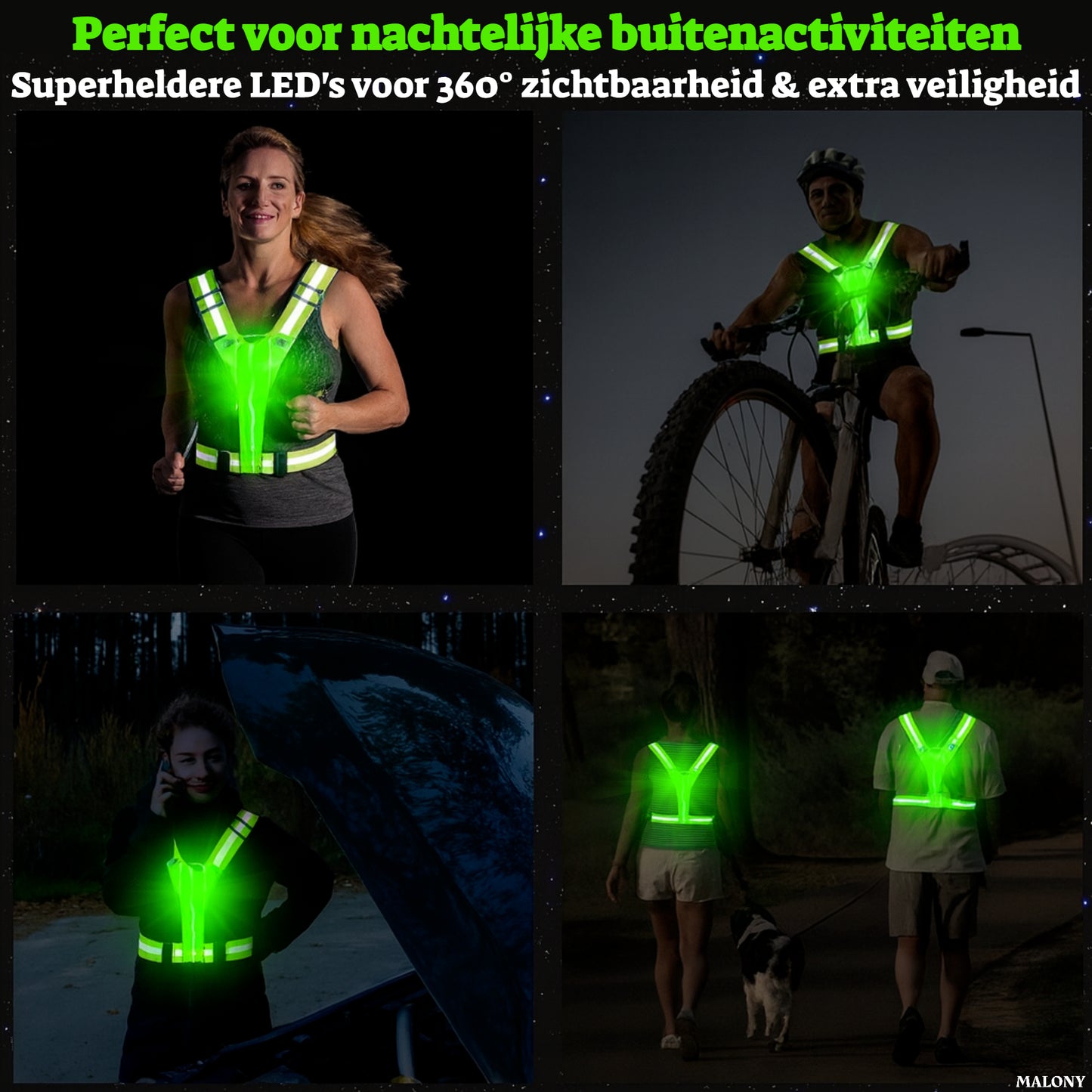 Malony Hardloopvest met Verlichting
