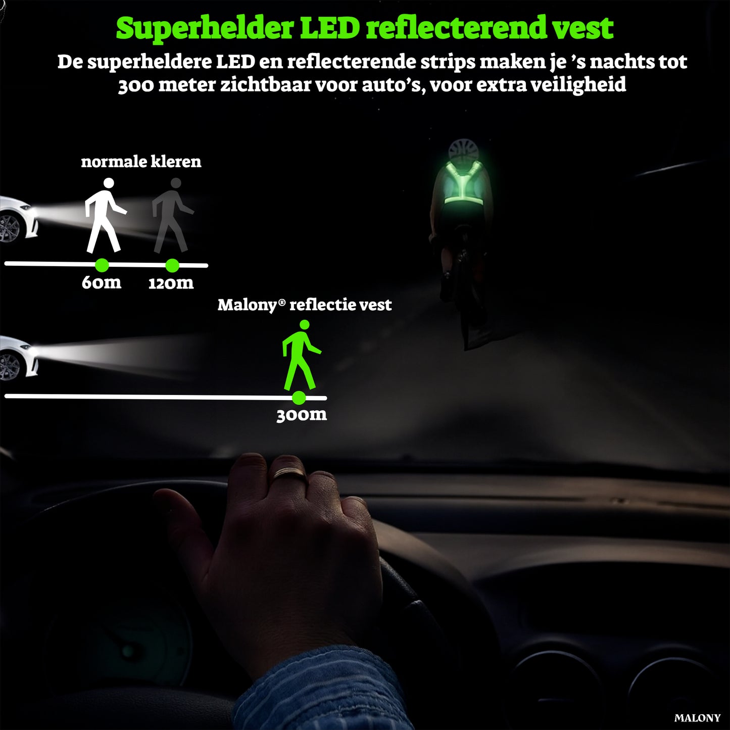 Malony Hardloopvest met Verlichting